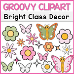 Bright Vintage Classroom Decor | Groovy Clipart - Varsity Patch Clipart